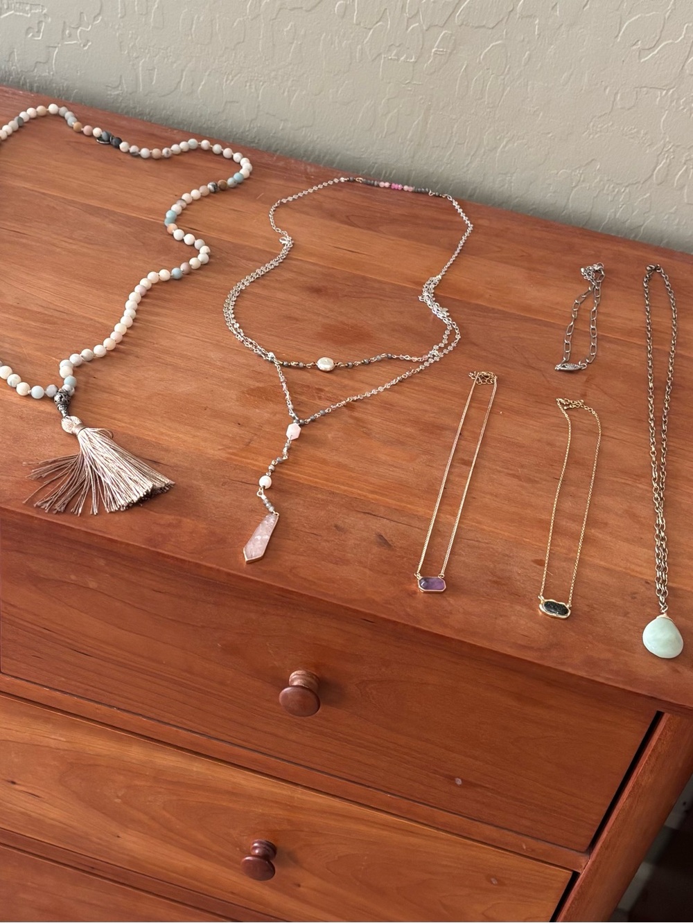 Necklace Jewelry Assortment in Silver & White